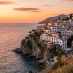 Viaggiatore solitario che esplora una pittoresca piazza italiana, circondato da monumenti storici.